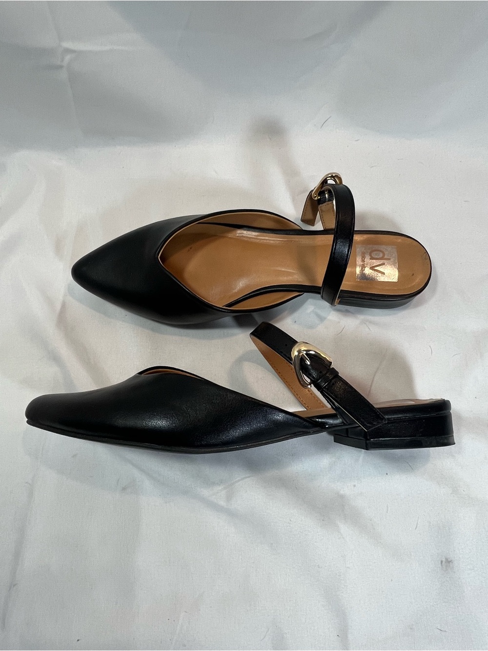 Dolce Vita Black Pointed Mary Jane Flat with Ankle Strap - Picture 6 of 10